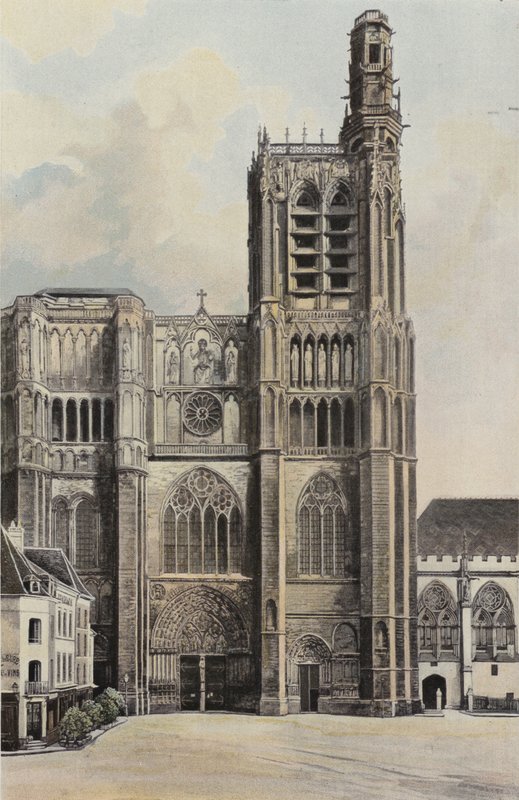 Sens, Cathedrale, Fasad O av French Photographer