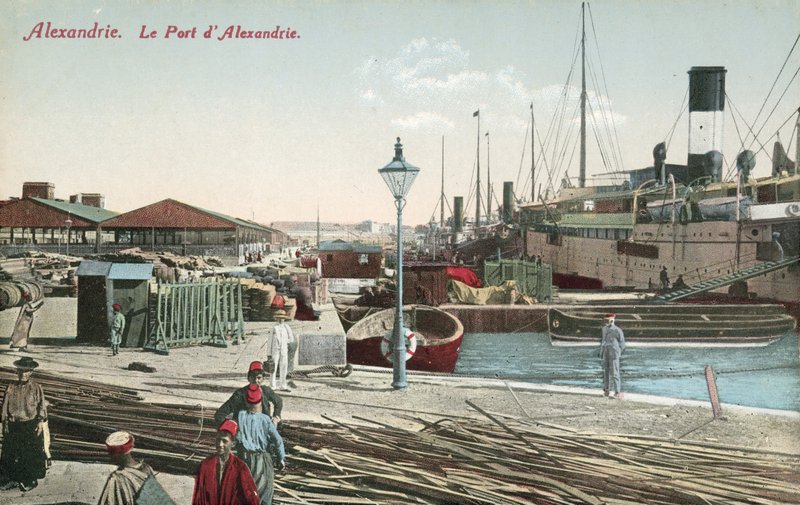 The Port, Alexandria (färgfoto) av French Photographer
