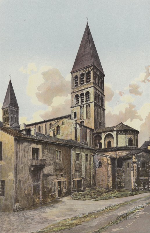 Tournus, Kyrka, klocktorn och absid av French Photographer