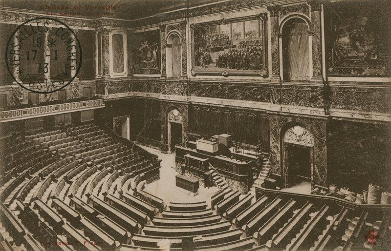 Versailles kongress. Vykort skickat 1913. av French Photographer