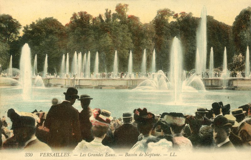 Versailles, Det stora vattnet, Neptunusbassängen av French Photographer