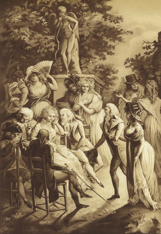 En konferens av Madame de Stael av French School
