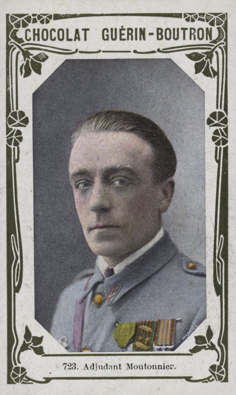 Warrant Officer Moutonnier (färgad bild) av French School