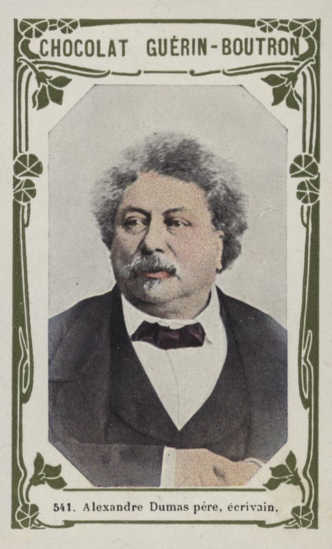 Alexandre Dumas far, författare (färgat foto) av French School