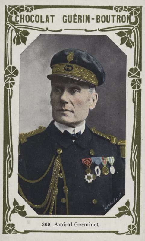 Amiral Germinet (färgad bild) av French School