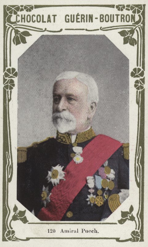 Amiral Puech (färgad bild) av French School
