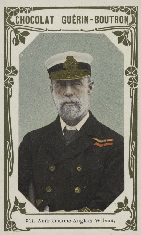 Brittisk amiral Wilson (färgad bild) av French School