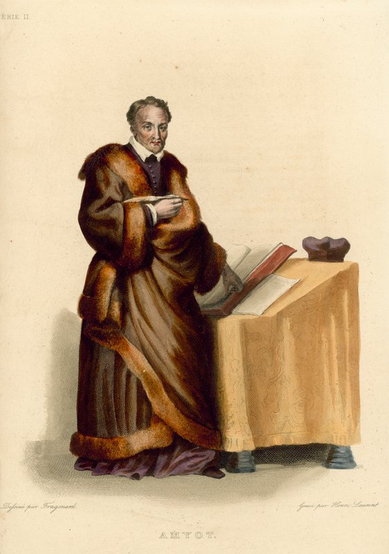 Amyot (färgad gravyr) av French School