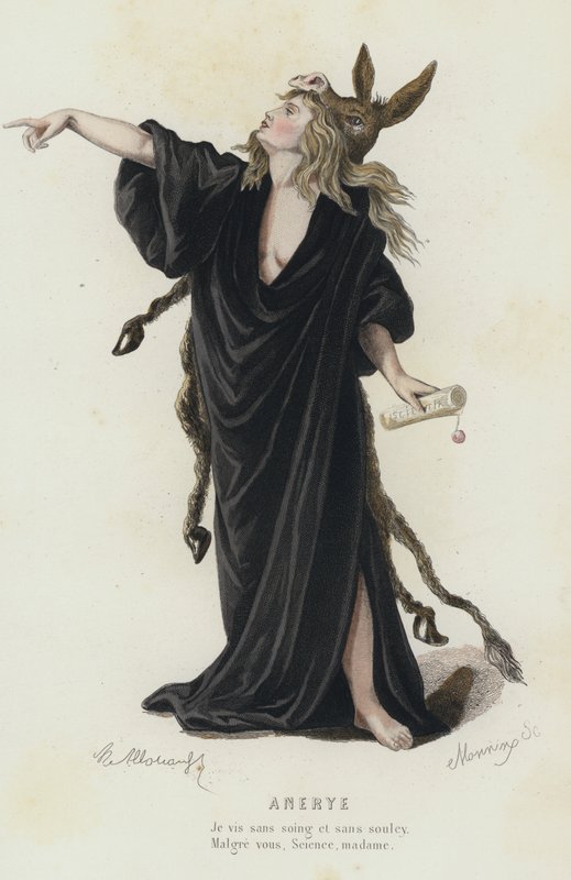 Anerye (färgad gravyr) av French School