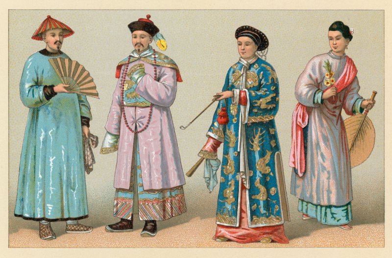 Asien kostym av French School
