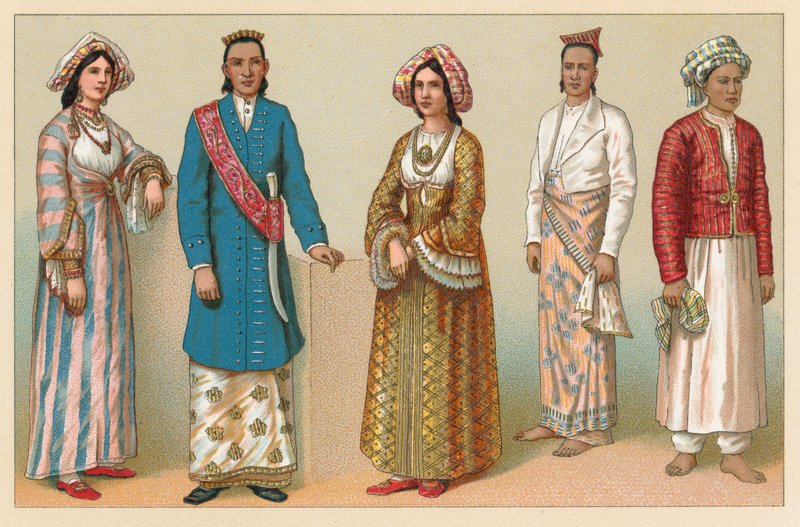 Asien kostym av French School