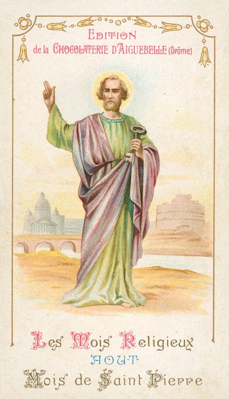 Augusti, St Peters månad (chromolitho) av French School