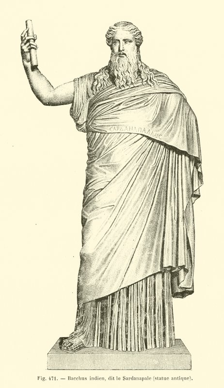 Bacchus Indian, Dit Le Sardanapale (gravyr) av French School
