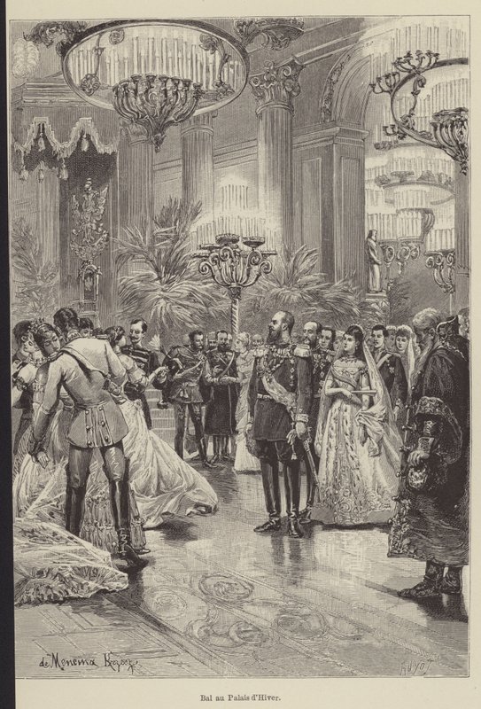 Bal på Vinterpalatset (gravyr) av French School