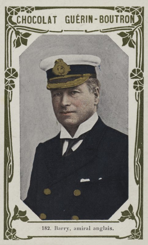 Barry, brittisk amiral (färgad bild) av French School