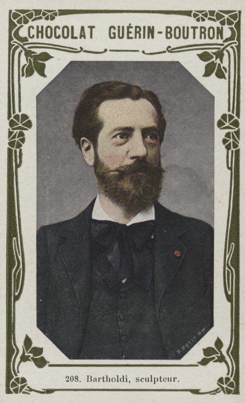 Bartholdi, skulptör (färgad bild) av French School