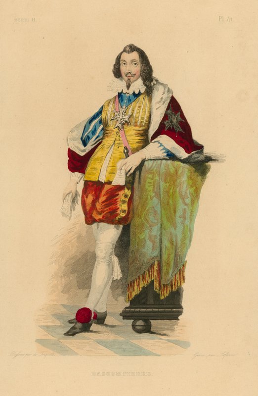 Bassompierre (färgad gravyr) av French School
