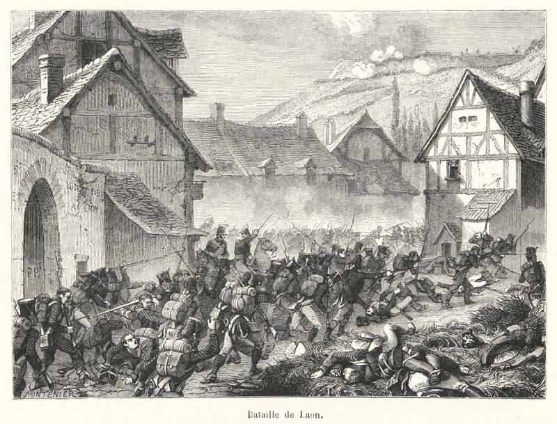 Slaget vid Laon (gravyr) av French School