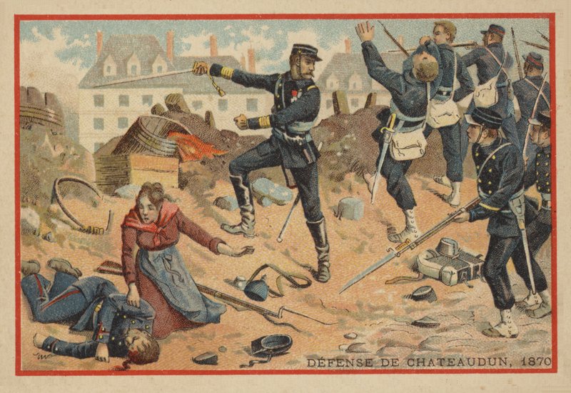 Slaget vid Chateaudun, 1870 av French School