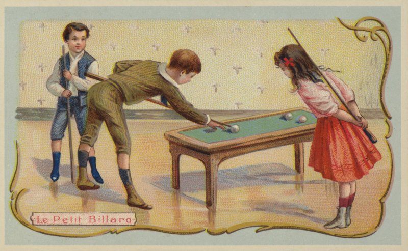 Biljard (chromolitho) av French School