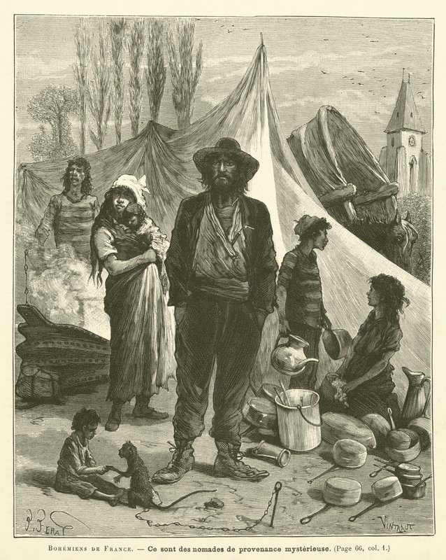 Bohemians of France (gravyr) av French School