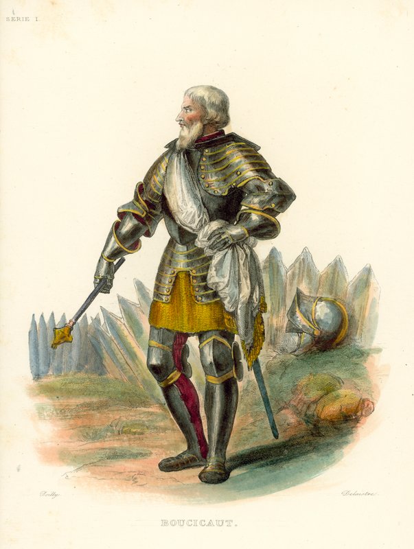 Boucicaut (färgad gravyr) av French School