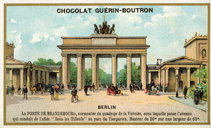 Brandenburger Tor, Berlin (chromolitho) av French School
