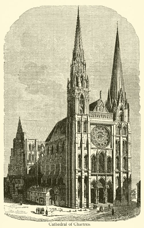 Cathedral of Chartres (gravyr) av French School