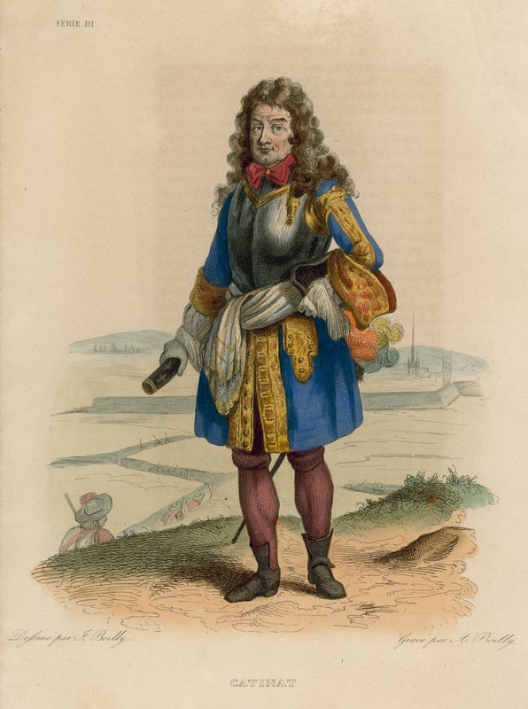Catinat (färgad gravyr) av French School