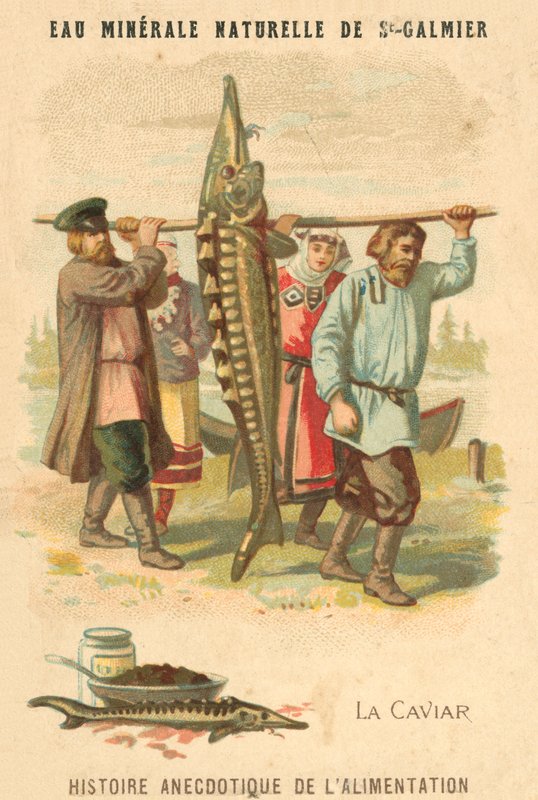 Kaviar (chromolitho) av French School