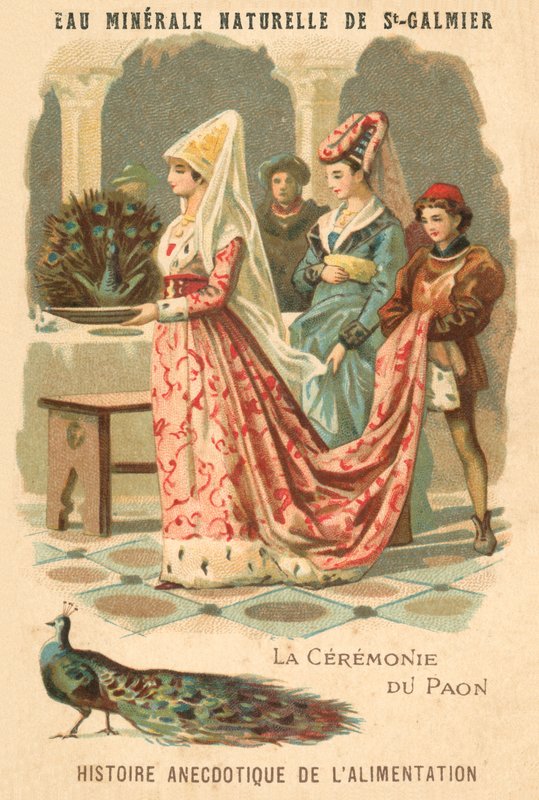 Ceremoni för påfågeln (chromolitho) av French School