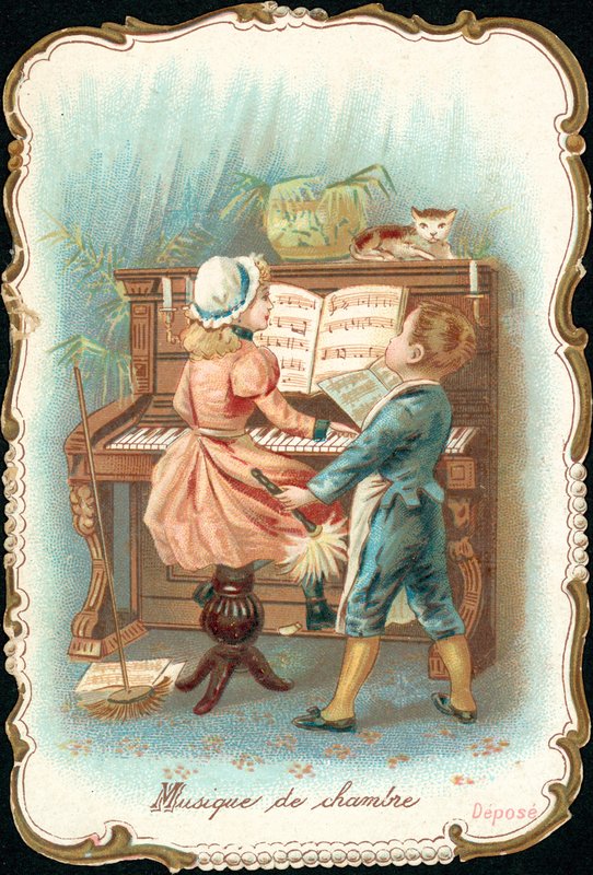 Kammarmusik (chromolitho) av French School