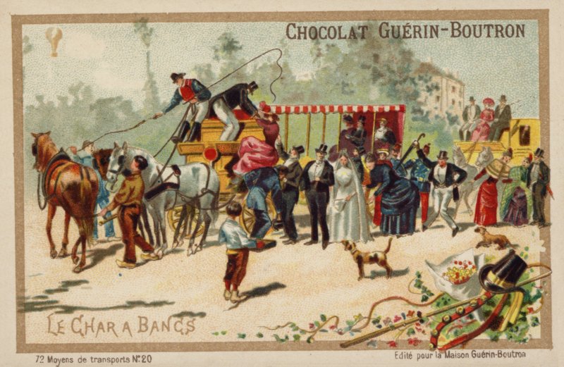 Charabanc (chromolitho) av French School