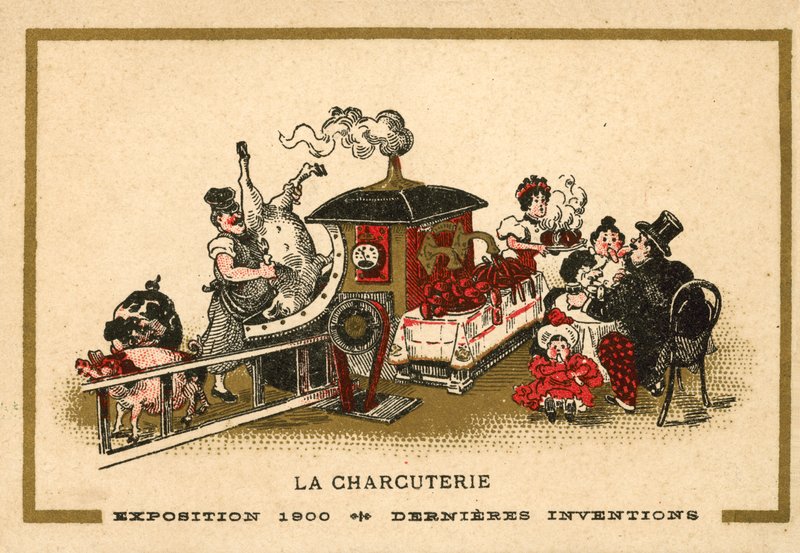 Charkuterier (chromolitho) av French School