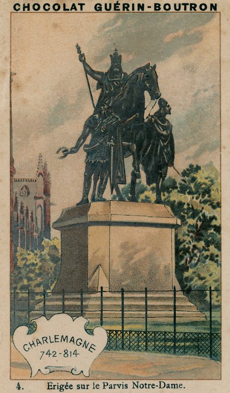 Charlemagne, 742-814, uppförd på Parvis Notre-Dame av French School