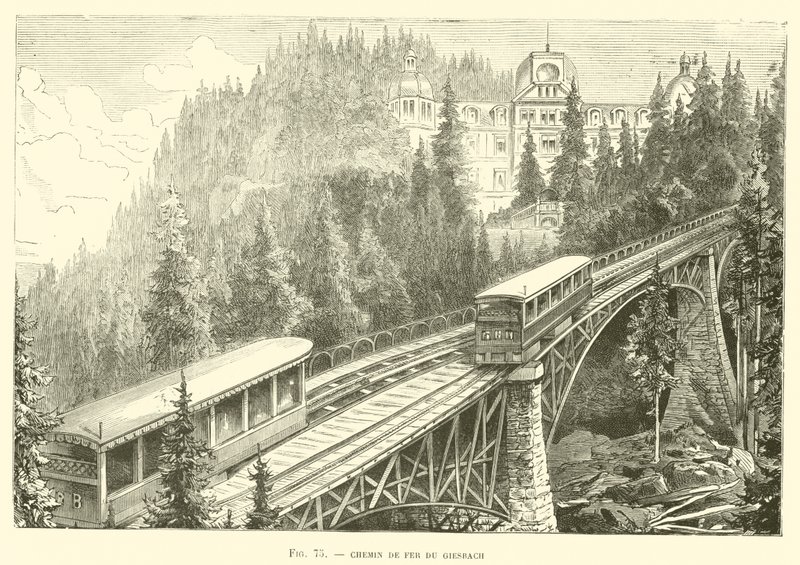 Giesbach Railway (gravyr) av French School