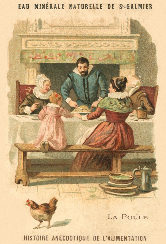 Kyckling (chromolitho) av French School