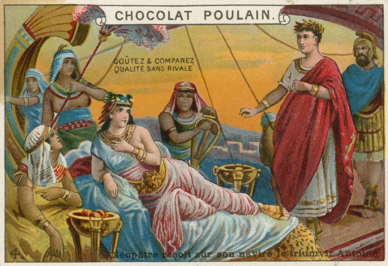 Poulain choklad handelskort av French School
