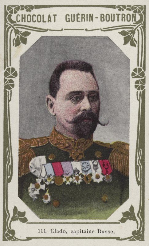 Clado, rysk kapten (färgad bild) av French School