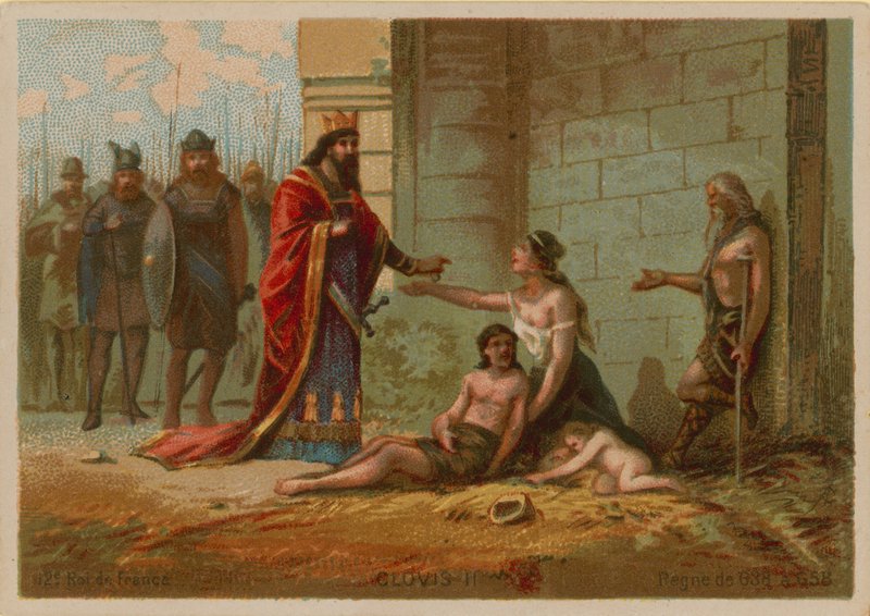 Clovis II, kung av Frankrike (637-657658) av French School