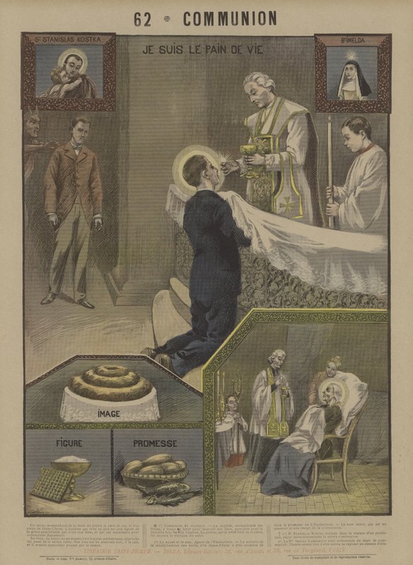 Nattvard (färg litho) av French School