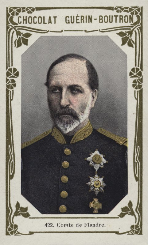 Greven av Flandern (färgad bild) av French School