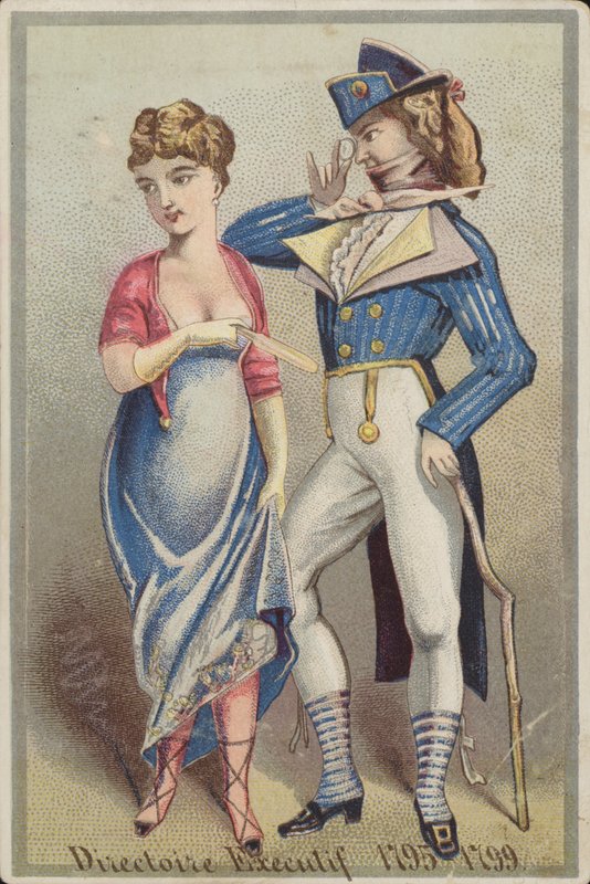 Dandy Gentleman Stå Med Damen av French School