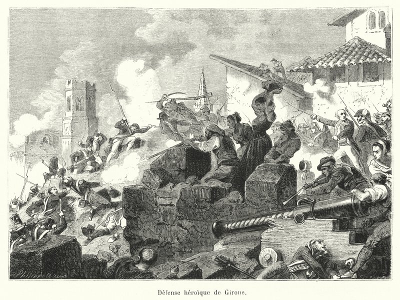 Defense heroic de Girone (gravyr) av French School