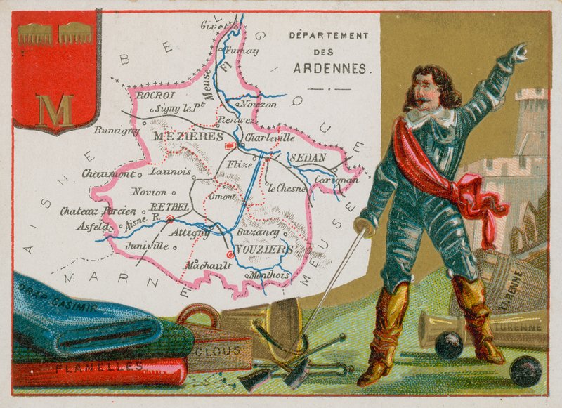 Department of Ardennes i nordöstra Frankrike av French School