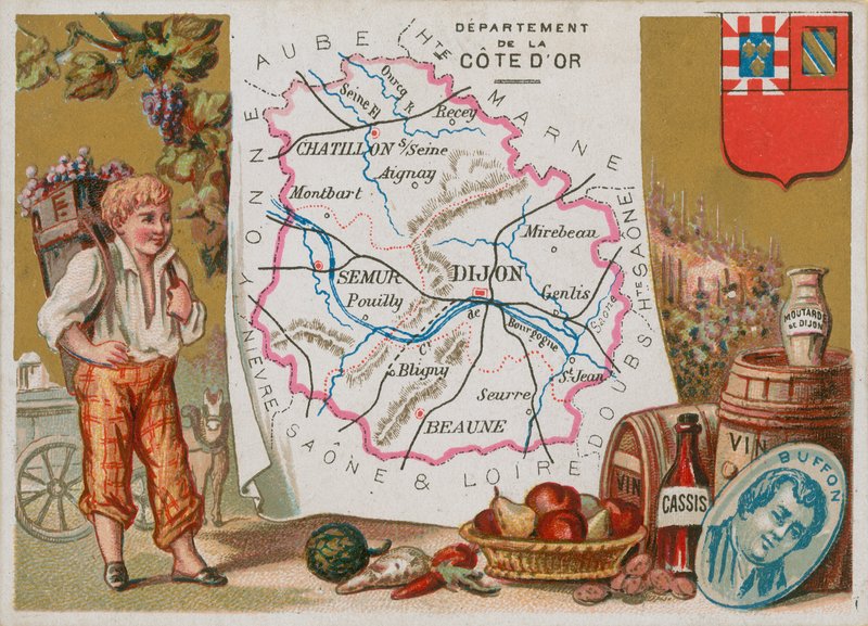 Department of Cote dOr i östra Frankrike av French School
