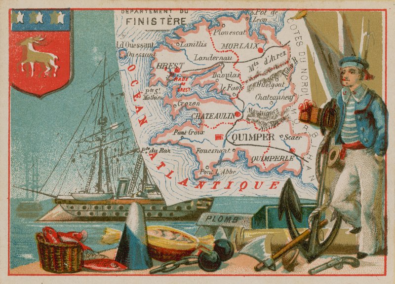 Department of Finistere i västra Frankrike av French School