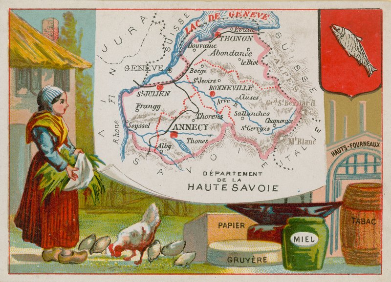 Department of Haute Savoie i östra Frankrike av French School