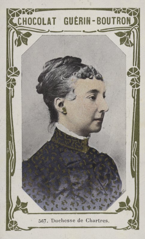 Hertiginnan av Chartres (färgad bild) av French School