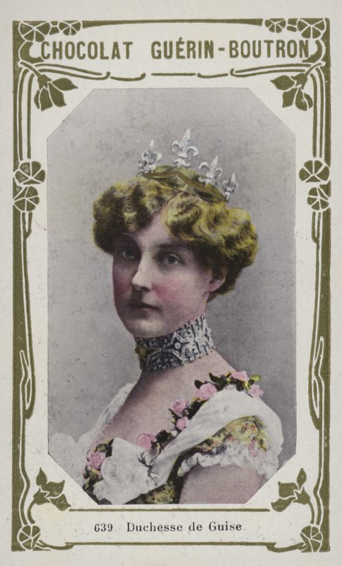 Hertiginnan av Guise (färgad bild) av French School